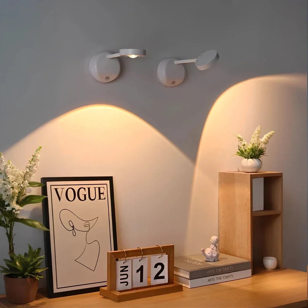 Spotlight Motion-Activated 360° Rotation Dimmable & USB-C Rechargeable