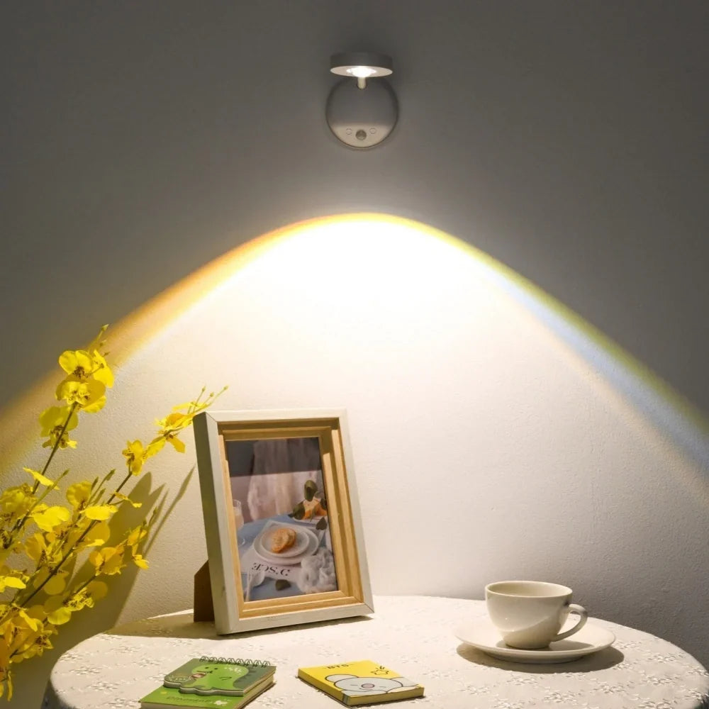 Spotlight Motion-Activated 360° Rotation Dimmable & USB-C Rechargeable