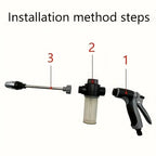 Spray Gun High-Pressure Ergonomic Handle Fits 3/4 Inch Hose