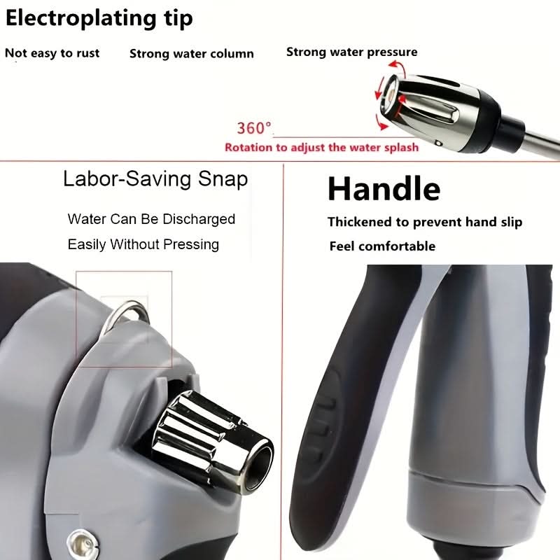 Spray Gun High-Pressure Ergonomic Handle Fits 3/4 Inch Hose