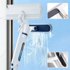 Spray Mop Built-In Spray Trigger Silicone Scraper Retractable Handle