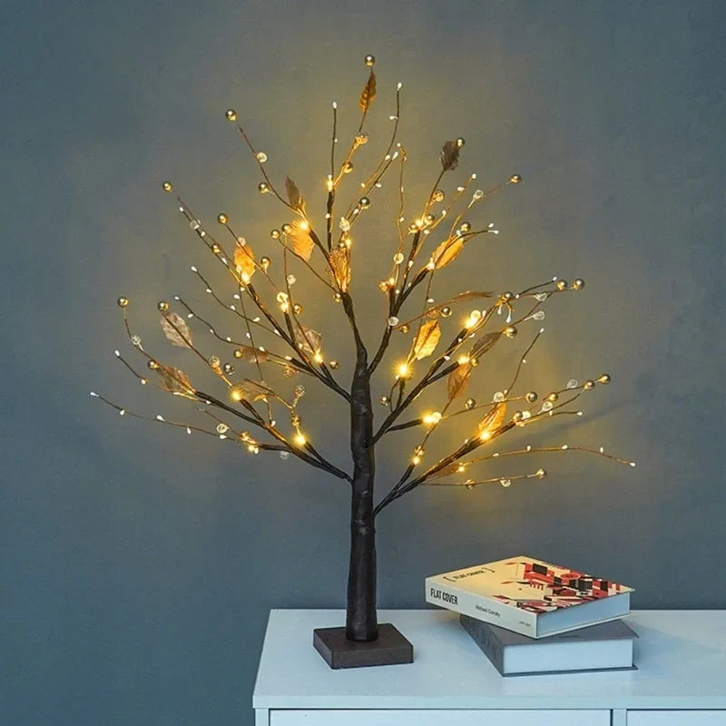 Spring Tree Warm White LED Battery-Powered Flexible Branches