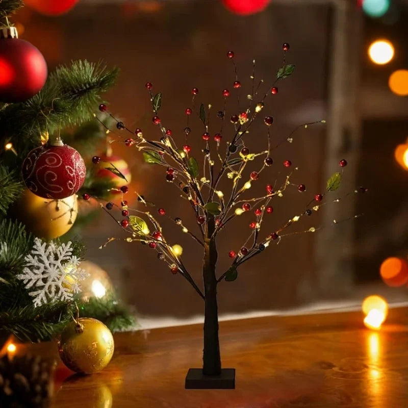 Spring Tree Warm White LED Battery-Powered Flexible Branches