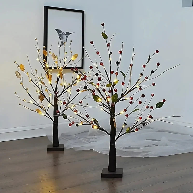 Spring Tree Warm White LED Battery-Powered Flexible Branches