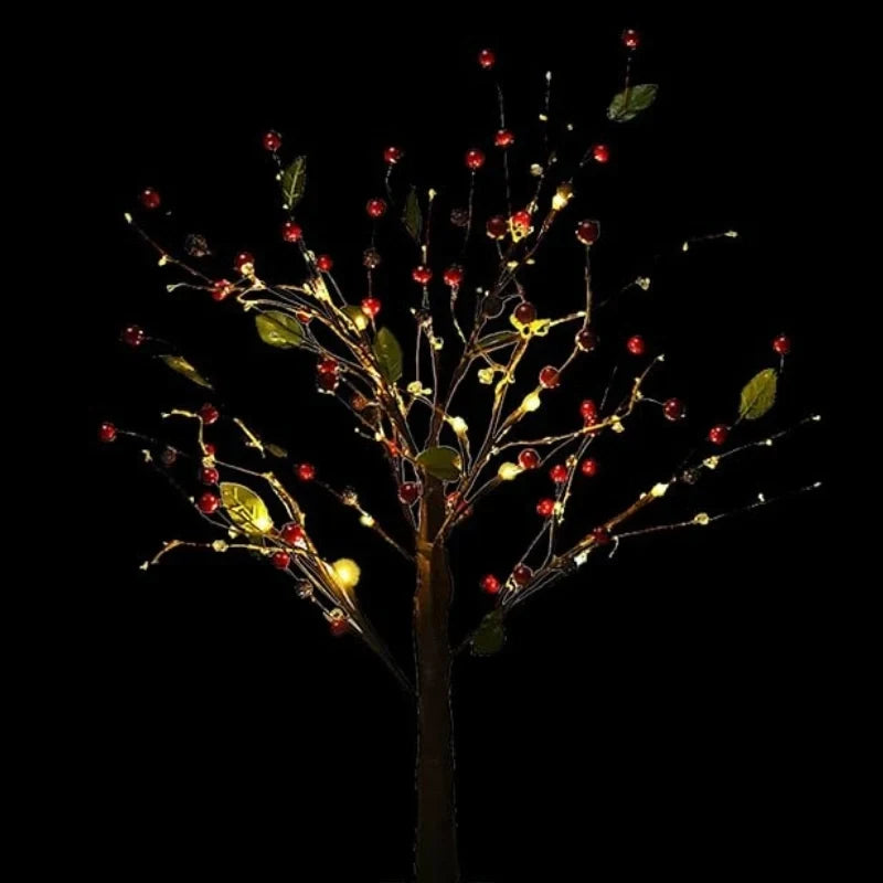 Spring Tree Warm White LED Battery-Powered Flexible Branches