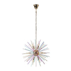 Sputnik Chandelier 12-Light Dimmable Rainbow Brass