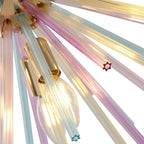 Sputnik Chandelier 12-Light Dimmable Rainbow Brass