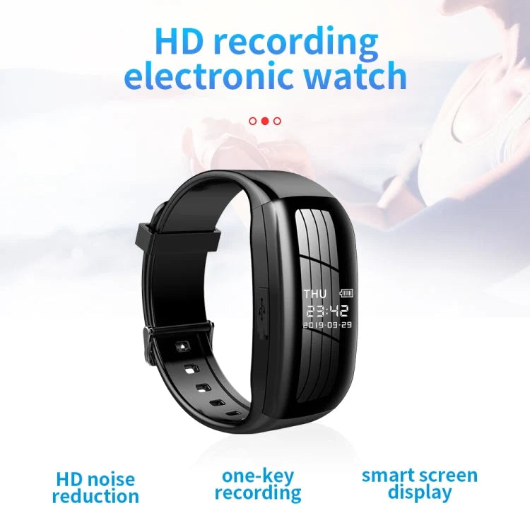 Spy Camera Watch 1080P HD Voice-Activated Password Protected Storage