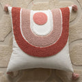 Square Accent Pillow Hand-Tufted Cotton & Tassels