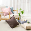 Square Cushion Cover 45x45cm Cotton-Linen Pigment-Dyed Concealed Zipper