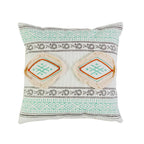 Square Cushion Cover Block Print Braided Tassels