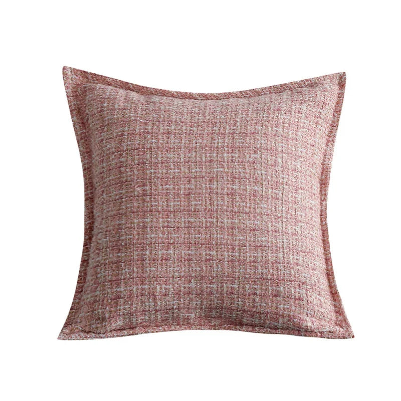 Square Cushion Cover Bouclé Piped Edge Machine Washable