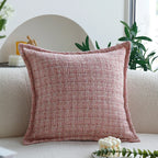 Square Cushion Cover Bouclé Piped Edge Machine Washable