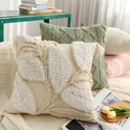 Square Cushion Cover Bouclé Teddy Texture & Concealed Zipper