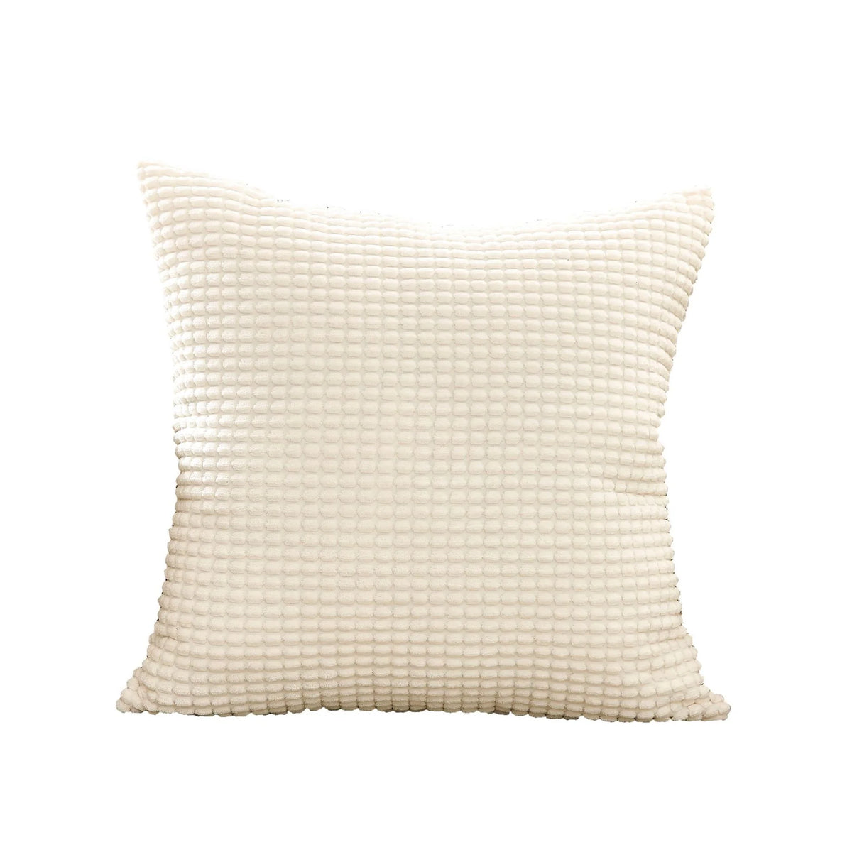 Square Cushion Cover Bouclé Teddy Texture & Concealed Zipper