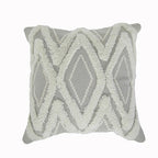 Square Cushion Cover Chenille Tufted Diamond Texture Cotton Blend