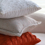 Square Cushion Cover Embossed Cotton Blend Concealed Zipper
