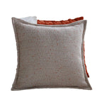 Square Cushion Cover Embossed Cotton Blend Concealed Zipper