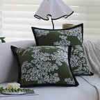 Square Cushion Cover Embroidered Jacquard Concealed Zipper