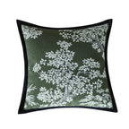Square Cushion Cover Embroidered Jacquard Concealed Zipper