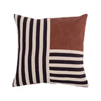 Square Cushion Cover Faux Leather Concealed Zipper 18x18in