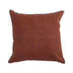 Square Cushion Cover Faux Leather Concealed Zipper 18x18in