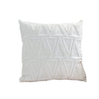Square Cushion Cover Geometric Chenille Tufting Cotton Blend