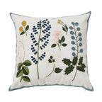 Square Cushion Cover Hand-Tufted Floral Chenille Hidden Zip