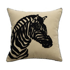 Square Cushion Cover Hand-Tufted Floral Chenille Hidden Zip