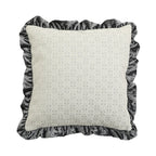 Square Cushion Cover Hand-Tufted Floral Chenille Hidden Zip