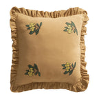 Square Cushion Cover Hand-Tufted Floral Chenille Hidden Zip