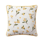 Square Cushion Cover Hand-Tufted Floral Chenille Hidden Zip