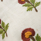 Square Cushion Cover Hand-Tufted Floral Chenille Hidden Zip