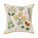 Square Cushion Cover Hand-Tufted Floral Chenille Hidden Zip