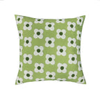 Square Cushion Cover Hand-Tufted Floral Cotton-Linen