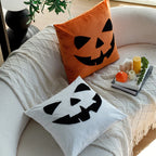Square Cushion Cover Hand-Tufted Motif Microvelour Concealed Zipper