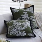 Square Cushion Cover Jacquard Floral Relief Concealed Zipper