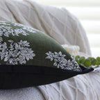 Square Cushion Cover Jacquard Floral Relief Concealed Zipper