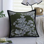 Square Cushion Cover Jacquard Floral Relief Concealed Zipper