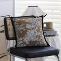 Square Cushion Cover Jacquard Floral Relief Concealed Zipper
