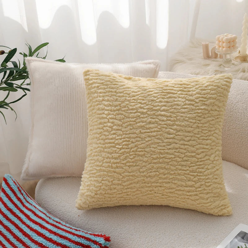 Square Cushion Cover Micro Plush & Concealed Zip 18x18in