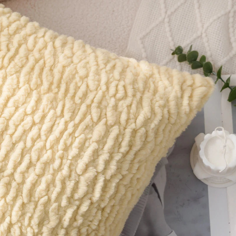 Square Cushion Cover Micro Plush & Concealed Zip 18x18in