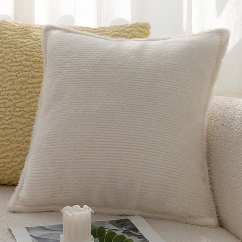 Square Cushion Cover Micro Plush & Concealed Zip 18x18in