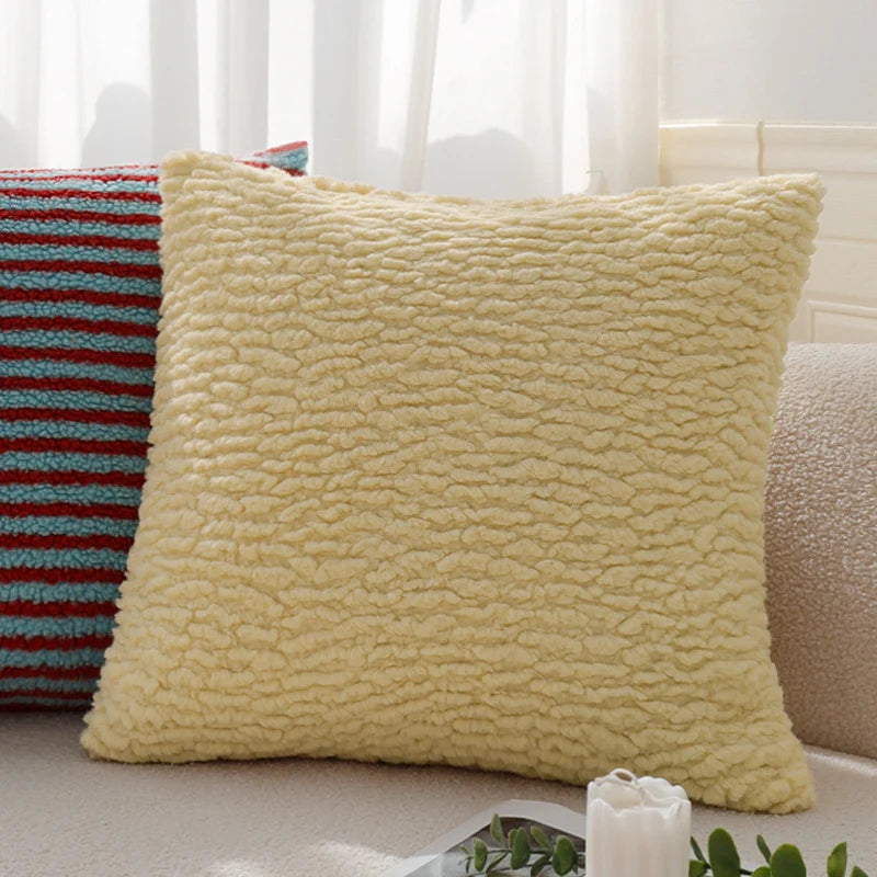 Square Cushion Cover Micro Plush & Concealed Zip 18x18in