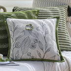Square Cushion Cover Microvelour Wave Embossed 18x18 Inch