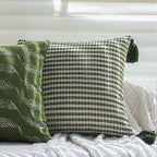 Square Cushion Cover Microvelour Wave Embossed 18x18 Inch
