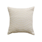 Square Cushion Cover Woven Circle Relief Cotton-Blend Hidden Zipper
