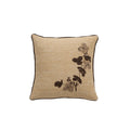 Square Cushion Cover Woven Texture Floral Embroidery