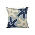 Square Cushion Jacquard Starfish Hidden Zipper & Removable Insert