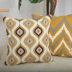 Square Cushion Jacquard Starfish Hidden Zipper & Removable Insert